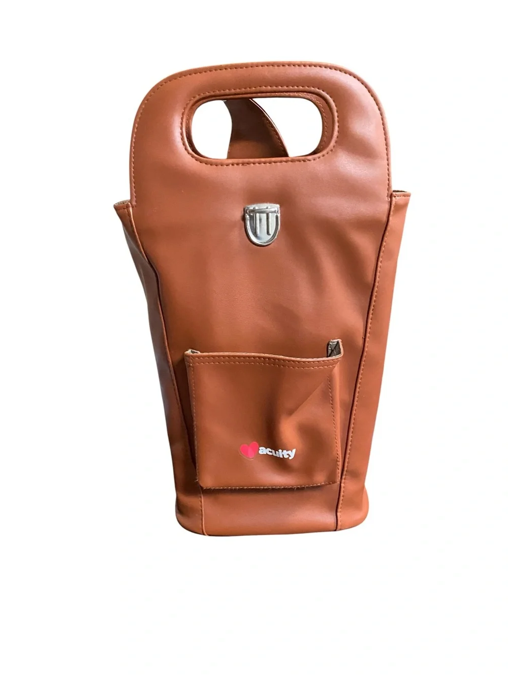Faux Leather Wine Bag